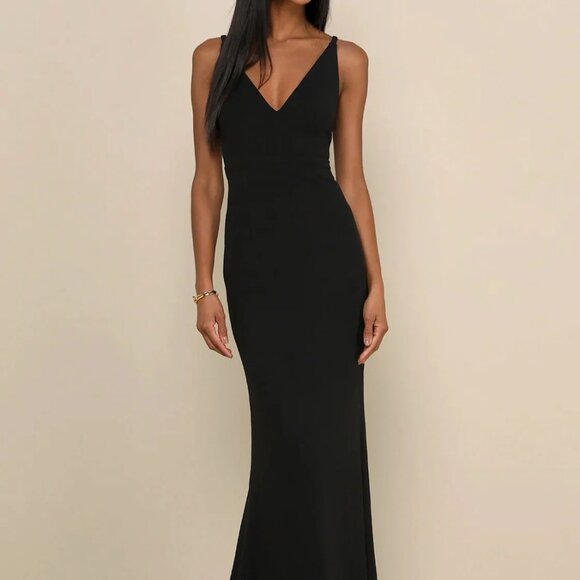 Lulus XS Melora Black Sleeveless Maxi Dress - Picture 1 of 8